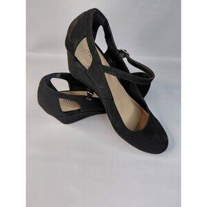 Womens Me Too Black Mary Jane Wedge Shoes Size 11